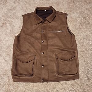 Men's Classic Brown Vest with Pockets
